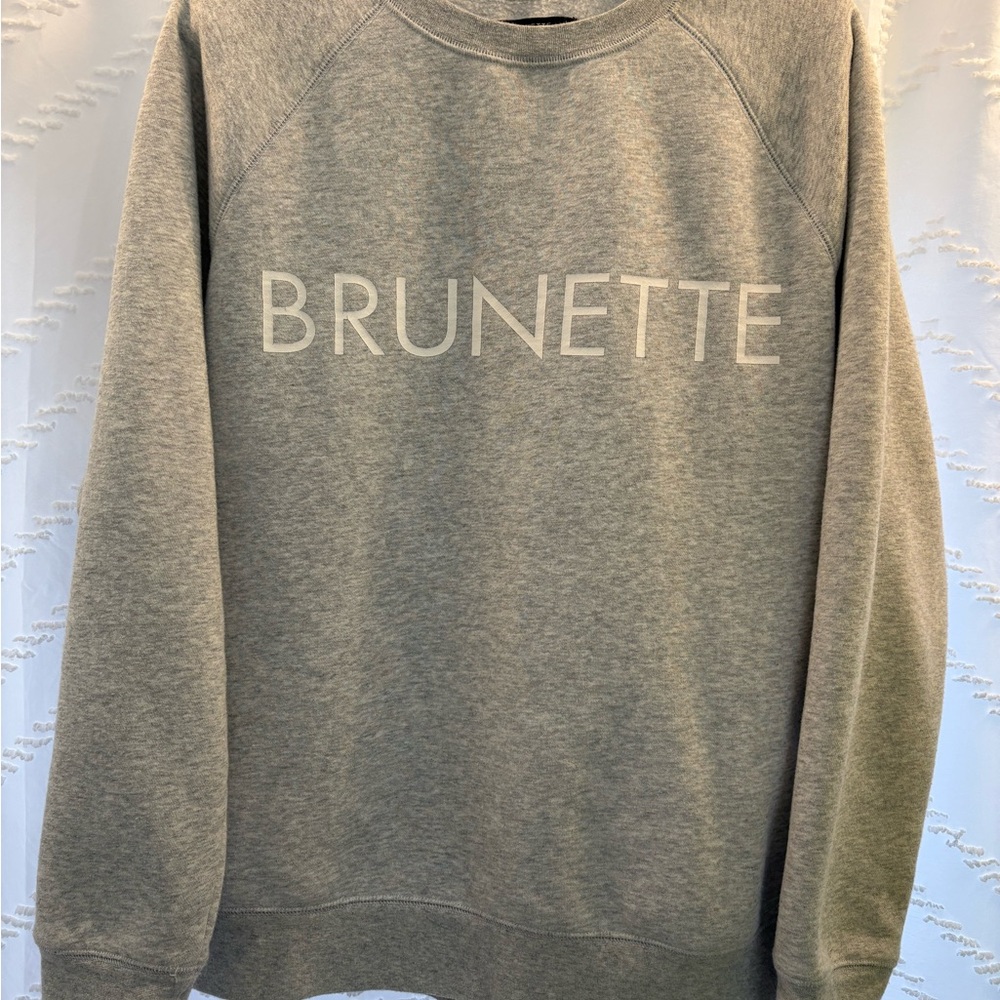 Brunette The Label Gray Crewneck Sweatshirt